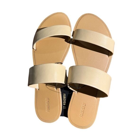 FOREVER 21 NEW Taupe Sandals; Size 8 - Picture 1 of 5
